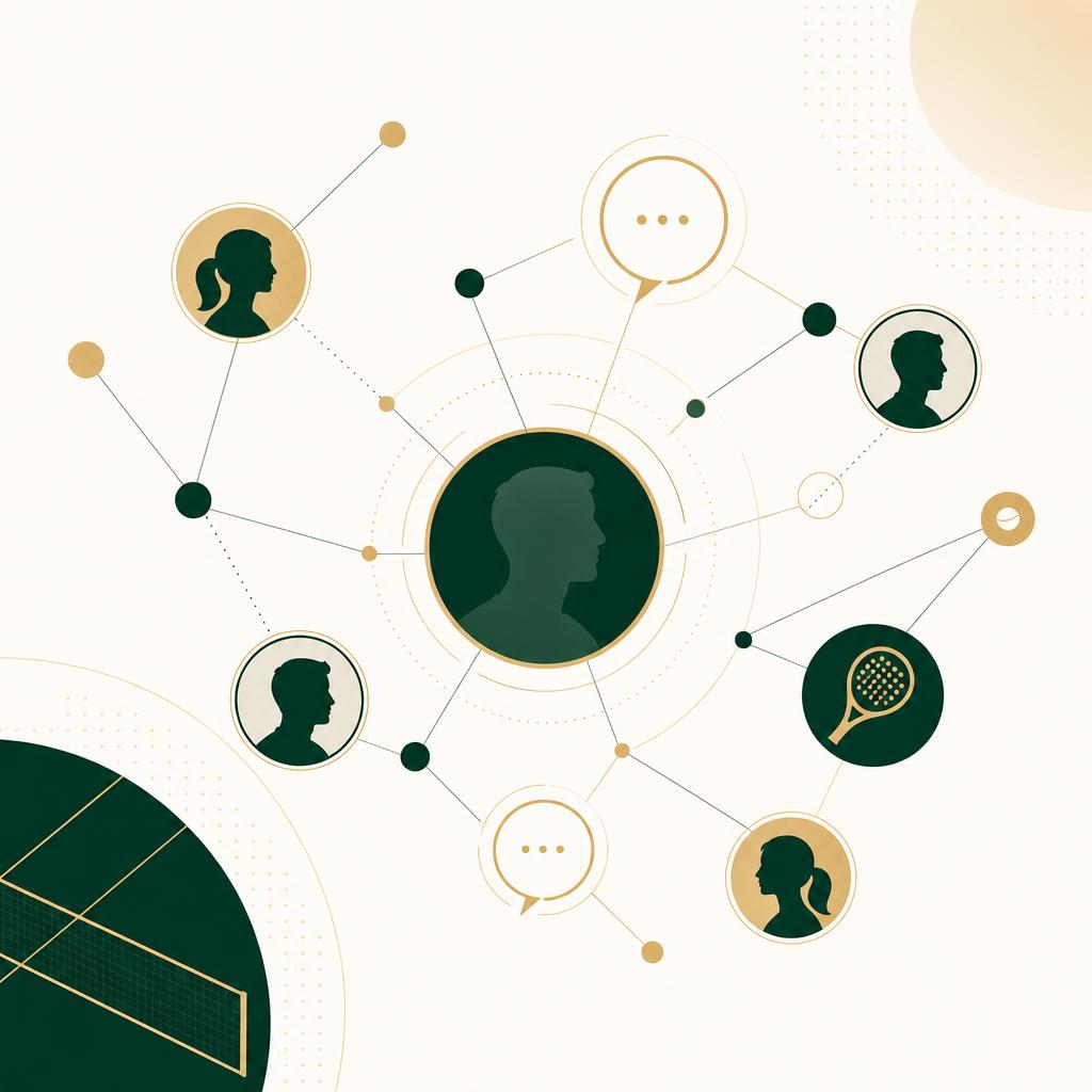 Conceptual illustration of a CRM for padel clubs